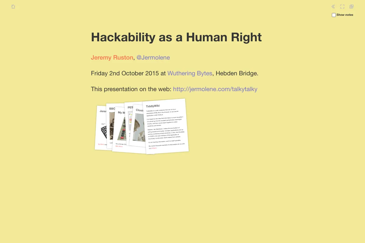 Title slide of the presentation